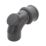 FloPlast Cast Iron Effect Push-Fit -Boss 92.5° Single Socket Access Bend Black 110mm