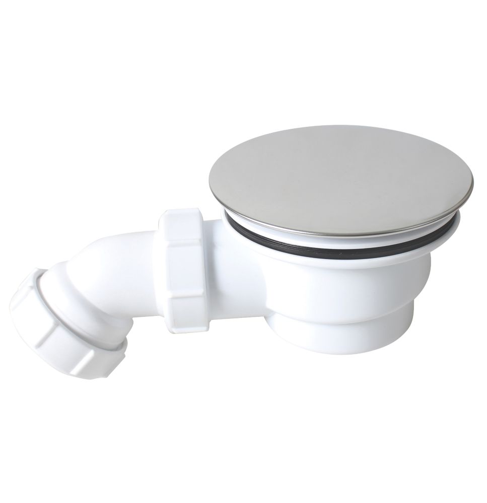 Flomasta Dome Shower Waste Trap White 85mm Screwfix