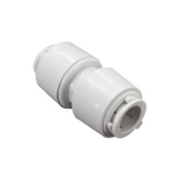 FloPlast FloFit+ Plastic Push-Fit Equal Straight Coupler 15mm