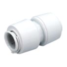 FloPlast FloFit+ Plastic Push-Fit Equal Straight Coupler 15mm