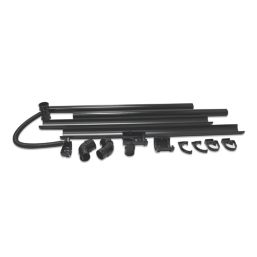 FloPlast Miniflo Round Half-Shed Gutter Pack Black 14 Pieces