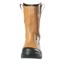 Site Gravel Size 6  Tan  Steel Toe Cap Safety Rigger Boots