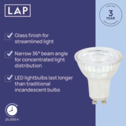 LAP   GU10 LED Light Bulb 540lm 2.5W 5 Pack