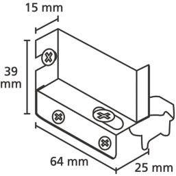 Suki Cabinet Suspension Hangers Brown 64mm x 25mm x 39mm 2 Pack