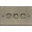 Knightsbridge  3-Gang 2-Way LED Intelligent Dimmer Switch  Antique Brass