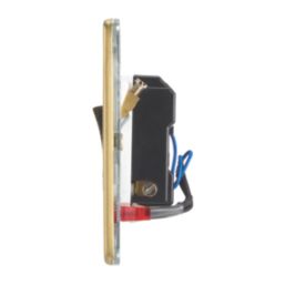 Contactum Lyric 13A Switched Fused Spur with Neon Brushed Brass with White Inserts