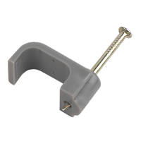 LAP Grey Cable Clips 6mm 100 Pack
