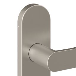 Cooke & Lewis Maugan WC Lever on Backplate Door Handles Pair Satin Nickel