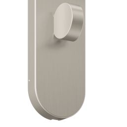 Cooke & Lewis Maugan WC Lever on Backplate Door Handles Pair Satin Nickel