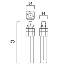 Sylvania Toledo G24D 2-Pin Stick LED Light Bulb Frosted 1000lm 10W