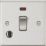 Knightsbridge  20A 1-Gang DP Control Switch & Flex Outlet Brushed Chrome with LED