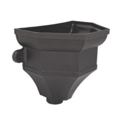 FloPlast Cast Iron Effect Ogee Hopper 65-68mm Black