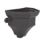 FloPlast Cast Iron Effect Ogee Hopper 65-68mm Black
