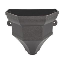 FloPlast Cast Iron Effect Ogee Hopper 65-68mm Black