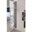 Hafele 4-Shelf Pull-Out Larder System Silver 300mm