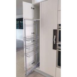 Hafele 4-Shelf Pull-Out Larder System Silver 300mm