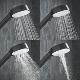 Mira Atom Single Outlet Rear-Fed Exposed Matt Black Thermostatic Mixer Shower