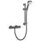 Mira Atom Single Outlet Rear-Fed Exposed Matt Black Thermostatic Mixer Shower
