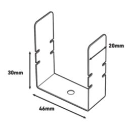 D-Line Safe-D50 U Clip Fire Rated Steel Cable Clips 50mm 50 Pack