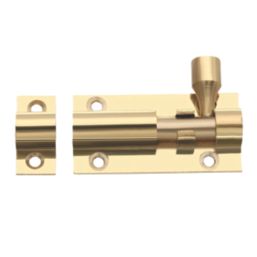 Smith & Locke Barrel Door Bolt Polished Brass 63mm