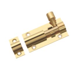 Smith & Locke Barrel Door Bolt Polished Brass 63mm