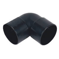 FloPlast Solvent Weld Bends 90° Black 40mm 5 Pack