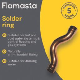 Flomasta  Copper Solder Ring Equal Full Crossover 22mm