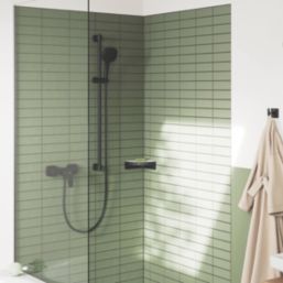 Grohe Dice Exposed Single Outlet Manual Matt Black Single Lever Shower Mixer
