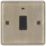 LAP  20A 1-Gang 2-Pole Water Heater Switch Antique Brass with LED with Black Inserts