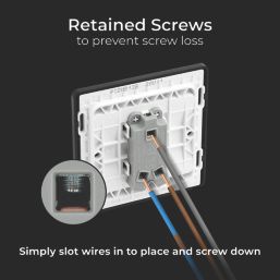 British General Evolve 20 A  16AX 1-Gang 2-Way Light Switch  Matt Black with Black Inserts