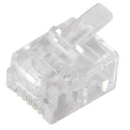 Philex RJ11 6P/4C Connector Plugs 100 Pack