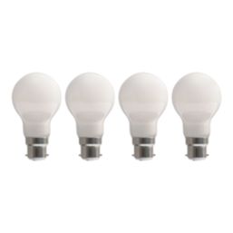 LAP  B22 A60 LED Light Bulb Milky 806lm 4.9W 4 Pack