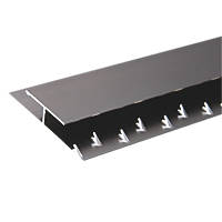 Gripperrods Dual Edge Door Strip Brushed Steel Nickel 0.9m x 60mm