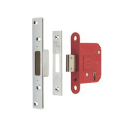 ERA Fire Rated  5 Lever Chrome Mortice Deadlock 76mm Case - 56mm Backset