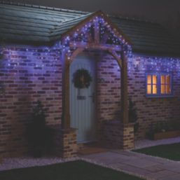 1080 LED Indoor & Outdoor Blue & White Icicle Christmas Lights