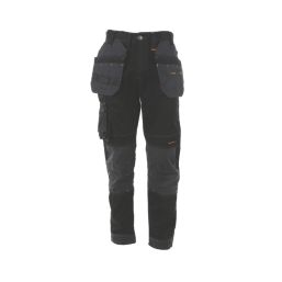 DEWALT Harrison Work Trousers Black/Grey 40" W 31" L