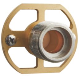 Highlife Bathrooms  Round Shower Brackets Brushed Brass