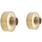 Highlife Bathrooms  Round Shower Brackets Brushed Brass