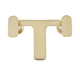 Highlife Bathrooms Rona Brushed Brass 120mm Deck Mounted Lever 2 Tap Holes Bath Mixer Tap