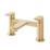 Highlife Bathrooms Rona Brushed Brass 120mm Deck Mounted Lever 2 Tap Holes Bath Mixer Tap