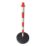 Essentials  Barrier Chain Support Posts & Bases Red & White 300mm 2 Pack