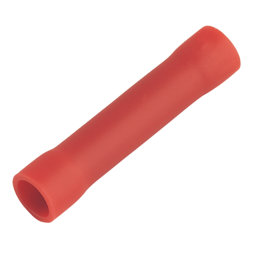 Insulated Red 0.5-1.5mm² Crimp Butt 100 Pack