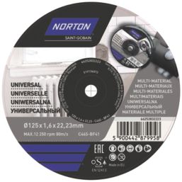 Norton  Multi-Material Cutting Discs 125mm (5") x 22.23mm 5 Pack