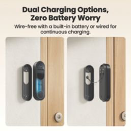 Reolink D340B (Gen 2)  Wireless Battery & Hardwired WiFi Video Doorbell with Chime Black