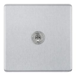 LAP  20A 16AX 1-Gang 2-Way Toggle Switch  Brushed Stainless Steel