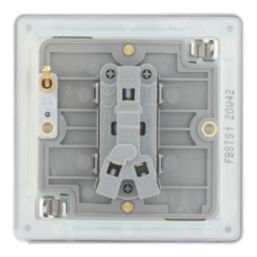 LAP  20A 16AX 1-Gang 2-Way Toggle Switch  Brushed Stainless Steel