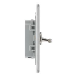 LAP  20A 16AX 1-Gang 2-Way Toggle Switch  Brushed Stainless Steel