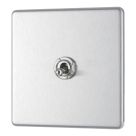 LAP  20A 16AX 1-Gang 2-Way Toggle Switch  Brushed Stainless Steel