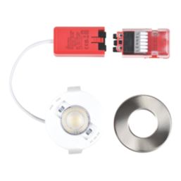 Lexco Tauri Fixed  Fire Rated LED Downlight Brushed Nickel 8W 500-800lm