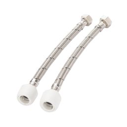 Hep2O Push-Fit Flexible Tap Connectors 22mm x 3/4" x 300mm 2 Pack